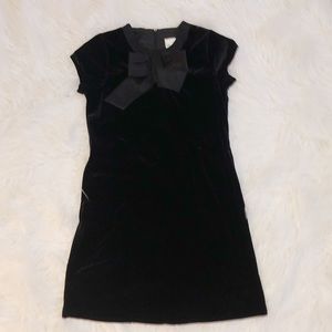 Velvet black mini dress